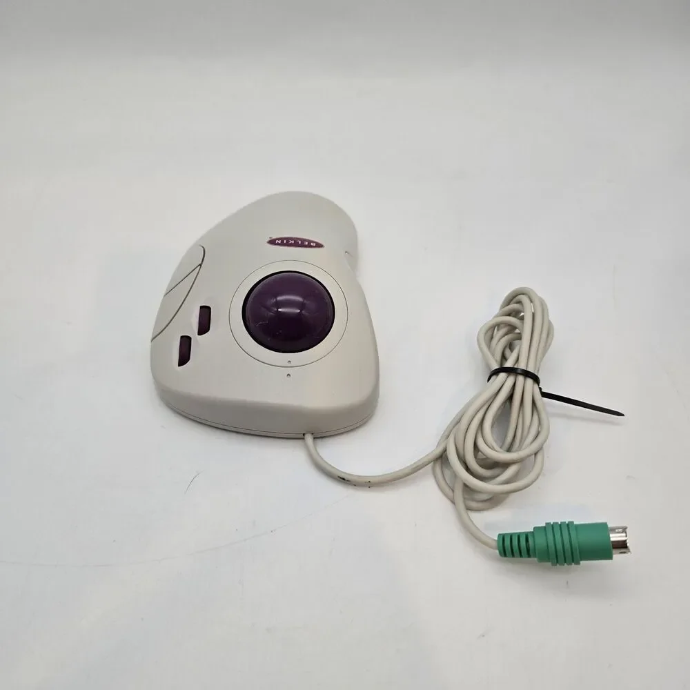 Belkin Trackmaster Trackball Mouse F8E189 PS/2 Vintage Computer 3 Button